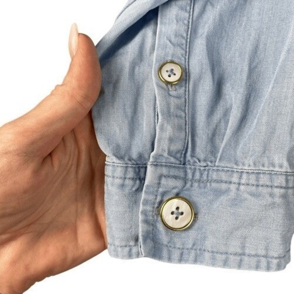 Soft Surroundings Alee Tencel Chambray Tunic PXL - Picture 4 of 12